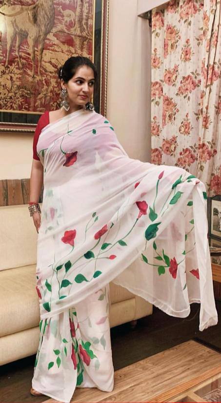 MG 306 Palin Linen Printed Daily Wear Sarees Wholesale Price In Surat